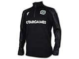 Macron Hannover 96 Training 1/4 Zip Top 23 24 schwarz H96 Shirt Jersey Trikot, Größe:XL