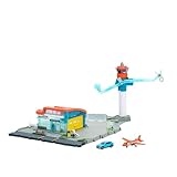 Matchbox Spielzeugauto-Set, Flughafen-Set mit Die-Cast-Audi im Maßstab 1:64, 1 Flugzeug aus Kunststoff, Abhebe- und Lande-Feature, Lagerhalle, Abhebe-Abenteuer-Set, JBW37