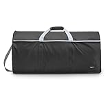 Amazon Basics Extra Große Reisetasche (98L), Sport- und Ausrüstungstasche mit Mehreren Reißverschlusstaschen, Leichtes und Langlebiges Nylon-Material, 23kg Gewichtskapazität, Schwarz, 82 x 43 x 43 cm