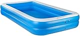 Speeron Swimmingpool: Aufblasbares Jumbo-Planschbecken, 305 x 183 x 51 cm, blau-weiß (Pools, Gartenpool, aufblasbar)