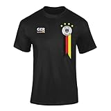 Deutschland Trikot schwarz EM 2024 - T-Shirt Herren & Damen - Germany Fußball - Fanartikel Europameisterschaft - XL