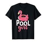 Swimming Pool Girl I Schwimmflügel I Gartenpool I Flamingo T-Shirt