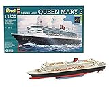 Revell Modellbausatz Schiff 1:1200 - Ocean Liner Queen Mary 2 im Maßstab 1:1200, Level 4, originalgetreue Nachbildung mit vielen Details, Kreuzfahrtschiff, 05808