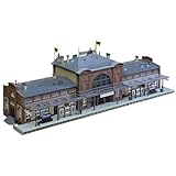 FALLER Bahnhof Mittelstadt Modellbausatz mit 335 Einzelteilen 446 x 160 x 130 mm I Modelleisenbahn Zubehör H0 Gebäude I Modelleisenbahn H0 Bahnhof, Divers, Verschieden