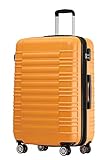 BEIBYE Reisekoffer 2088 Hartschalekoffer Gepäck Koffer Trolley Bordcase Handgepäck M in 14 Farben (Orangen)