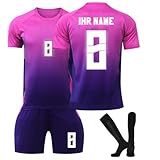 Generisch 24/25 Deutschland Trikot, Fußball Trikot,Anpassbarer Name und Nummer Kinder Erwachsenenfußballtrikot, Fussball Trikot Kinder, T-Shirt Shorts und Socke