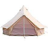 BuoQua 3m Jurte Zelt auf Baumwolltuch Großes Zelt Geeignet für Camping, Versammlungen, Reisen