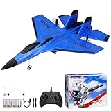 Henakmsl RC Flugzeug 2CH Ferngesteuerter SU35 Kämpfer 2.4GHz RC Flugzeug RTF für Anfänger, Kinder und Erwachsene, FX620 Flugzeug Spielzeug mit Farbigen Lichtern USB-Aufladung Blau