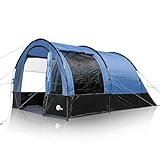 your GEAR Zelt Mistral - Tunnelzelt für 4 oder 5 Personen, Familienzelt mit Vorraum, großen Fenstern und dunkler Schlafkabine, Campingzelt mit UV 50+ Sonnenschutz, 3000 mm Wassersäule und Stehhöhe