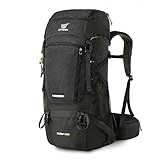 SKYSPER Wanderrucksack 50L Trekkingrucksack Herren und Damen,Reiserucksack mit Schuhfach Schlafsackfach,Tagesausflüge mit Hüftgurt für Camping Outdoor Daypack