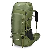 SKYSPER Wanderrucksack 60L Trekkingrucksack mit Rückenbelüftung & Trinksystem & Traggestell aus atmungsaktivem 3D Air Mesh Polyester Camping Outdoor Wandern Rucksack