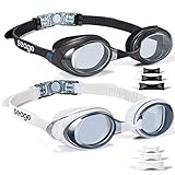 Seago Schwimmbrille, 2 Stück Taucherbrille Unisex für Erwachsene, Kein Undicht Anti Nebel Schwimmbrillen für Herren Damen Jugendliche Pool