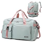 Suweir Sporttasche Damen Herren 42L Reisetasche mit Schuhfach Nassfach Wasserdicht Trainingstasche Travel Duffle Bag mit Rucksack Weekender Schwimmtasche Fitnesstasche für Reisen, Fitness, Sport