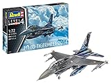 Revell 03844 Lockheed Martin F-16D Tigermeet 2014, Flugzeugmodell 1:72, 21,3 cm Fahrzeug originalgetreuer Modellbausatz für Fortgeschrittene, unlackiert