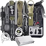 Survival Kit, Outdoor Survival Kit, Militär Notfall Ausrüstung und Überlebensausrüstung, Survival Ausrüstung für Outdoor Camping Bushcraft Wandern Jagd,Geschenke für Männer