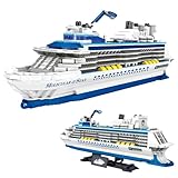 Auspcers Technik Kreuzfahrtschiff Modellbausatz, 2428 Stücke Boot Modell Kits Montage Spielzeug, MOC Micro Mini Bricks Cruise Liner Modellbausatz, Nicht Kompatibel mit großen Marken