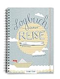 Reisetagebuch - Logbuch einer Reise - Tagebuch zum Schreiben mit Wetter-, Stimmungs- und Zitatfeldern, blau, dotted, A5