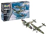 Revell Modellbausatz Combat Set Bf109G-10 und Spitfire Mk.V I Detailreiche Nachbildungen I Maßstab 1:72 I Authentische Abziehbilder und Bauteile I Geeignet für Modellbauer ab 10 Jahren, Mittel