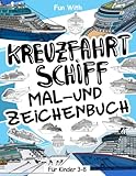 Kreuzfahrtschiffe Mal- und Zeichenbuch: Für Kinder im Alter von 3-8 Jahren: Spaß beim Ausmalen der größten Kreuzfahrtschiffe und Zeichnen von Teilen ... Tolles Arbeitsheft für Kleinkinder und Kinder