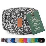 #DoYourYoga rundes Yogabolster - waschbarer Bezug, Bio-Dinkelspelz (KBA) Füllung, 30 x 15 cm, Yoga Kissen für Yin Yoga & Meditation - Style (3)