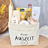 Wellness Geschenk | Geschenkset Frauen mit Entspannung Badeschaum | Kleine Auszeit im Canvas Baumwoll-Korb Geschenk Freundin | Entspannung Geschenk | Geschenke Freundin | Geburtstagsgeschenk Frauen