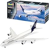 Revell Boeing 747-8 Lufthansa New Livery | Flugzeug Modellbausatz | Detailliertes Fahrwerk und Triebwerksnachbildung | Maßstab 1:144 | Inkusive Bauanleitung und Abziehbilder | Ab 13 Jahren