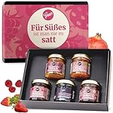 Gepp's Feinkost Frühstück Marmeladen Set I Mini Konfitüren in verschiedenen Geschmacksrichtungen I Muttertagsgeschenk mit Spezialitäten wie Mango Ingwer Erdbeer & Champagner Fruchtaufstrich