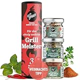 Gepp's Feinkost Grillgewürze Geschenkset 'Grillmeister' I Gourmet BBQ Gewürze mit Aiolo, Café de Paris & Bruschetta als Geschenk zu Weihnachten I Probierset ohne künstliche Zusätze