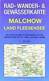 Rad-, Wander- und Gewässerkarte Malchow - Land Fleesensee: Mit Plau am See, Alt Schwerin, Zislow, Nossentiner Hütte, Jabel, Göhren-Lebbin. Maßstab 1:35.000.