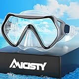 Erwachsene Taucherbrille Professionelle Schnorchelbrille180° Panorama Anti-Fog Schwimmbrille Tempered Glas Tauchgerät Maske Verstellbares Silikonband für Schnorcheln Schwimmen