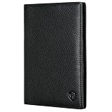 VON HEESEN® Reisepasshülle Leder Etui mit RFID-Schutz - Passhülle Passport Reisepass Mappe Hülle Organizer - Reiseorganizer für Damen & Herren (Schwarz)